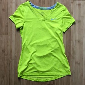 Neon Nike Pro V Neck Tee